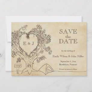 Camping Wedding Save the Date Announcements