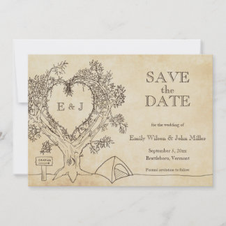 Camping Wedding Save the Date Announcements