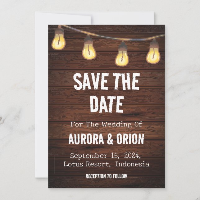 camping wedding save the date cards (Front)