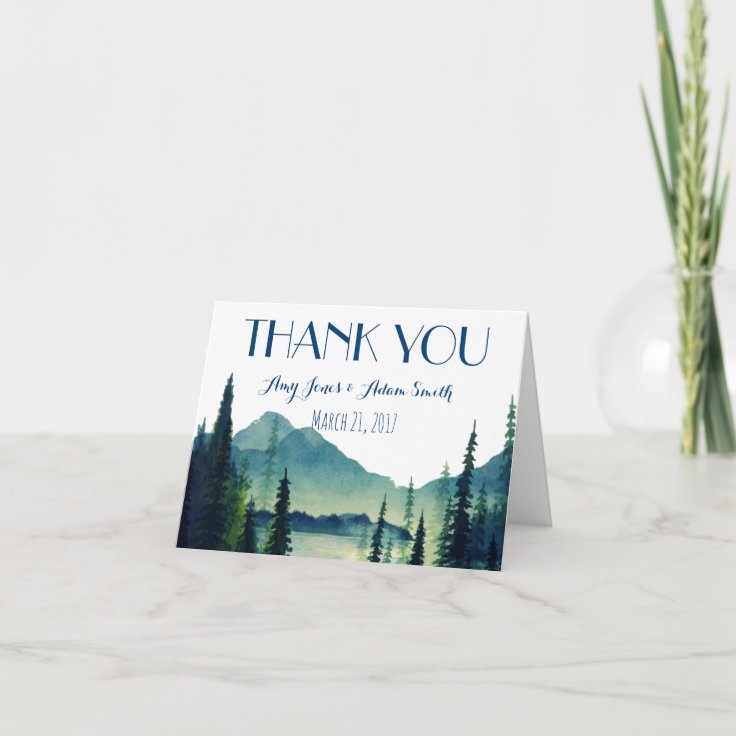 Camping Wedding - Thankyou Note Thank You Card | Zazzle