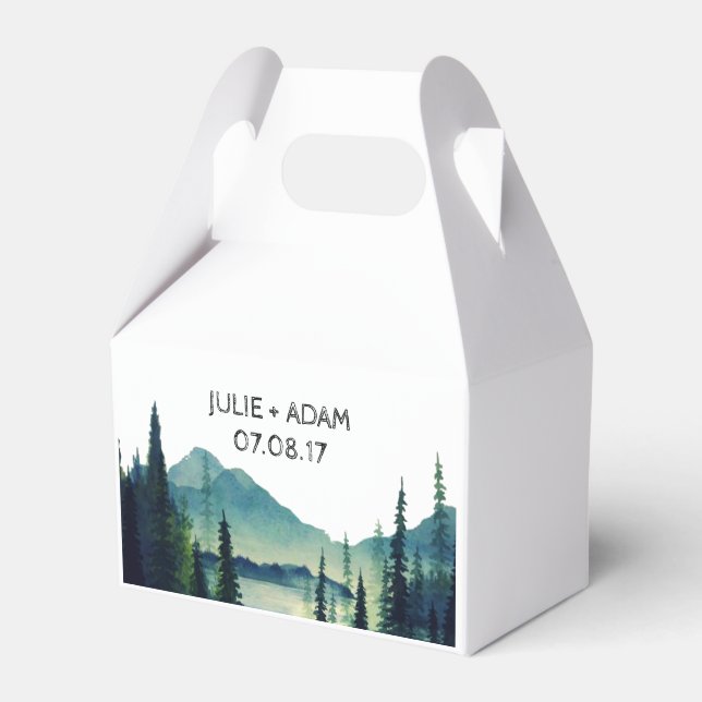 Camping Wedding Wedding Favor Boxes (Front Side)
