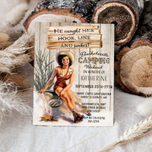 Camping Weekend Bachelorette Invitation