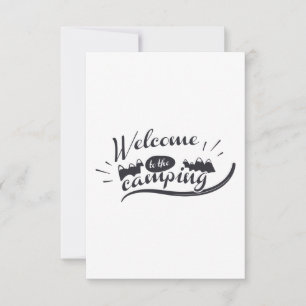 Camping welcome thank you card