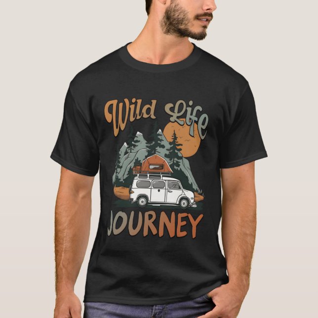 Camping Wild Life Journey retro T-Shirt (Front)
