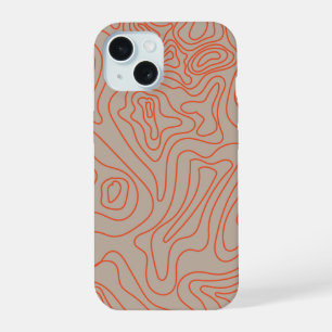 Camping Wilderness Trails Topography iPhone 15 Case