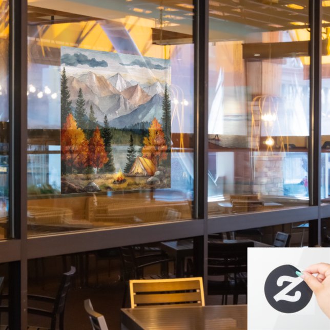 Camping Window Cling (Restaurant Window)