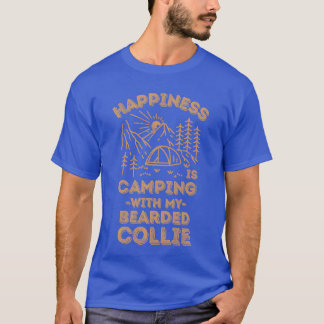 Camping with beardedcollie family T-Shirt