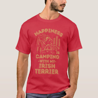 Camping with irishterrier family T-Shirt