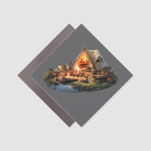 Camping With Loved Ones Car Magnet