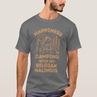 Camping with malinois gift T-Shirt