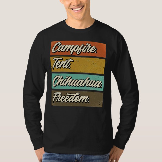 Camping With My Chihuahua Dog T-Shirt (Front)