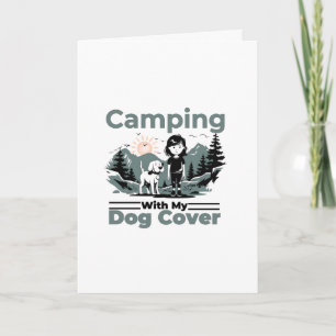 Camping with My Dog Blank Greeting Card