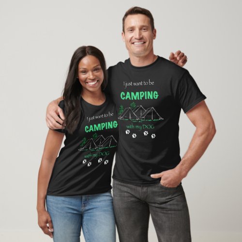 Camping With My Dog Nature T_shirt