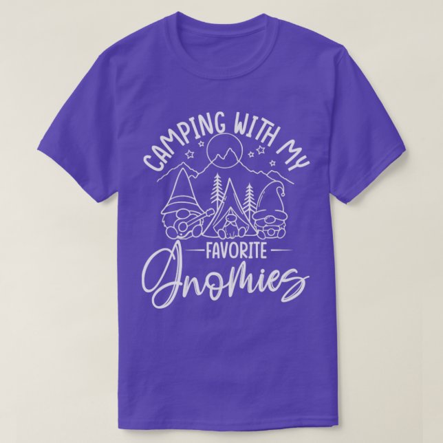Camping with My Favorite Gnomies Adventure Camp Li T-Shirt (Design Front)