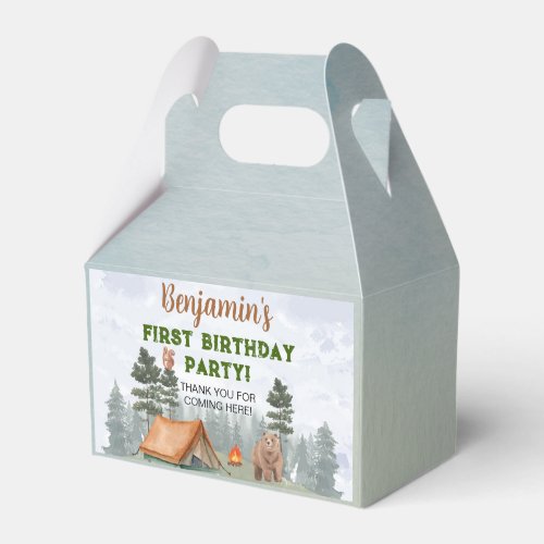 Camping Woodland Birthday Favor Box