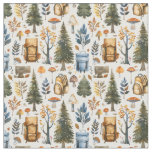 Camping, Woodland, Outdoors, Nature  Fabric