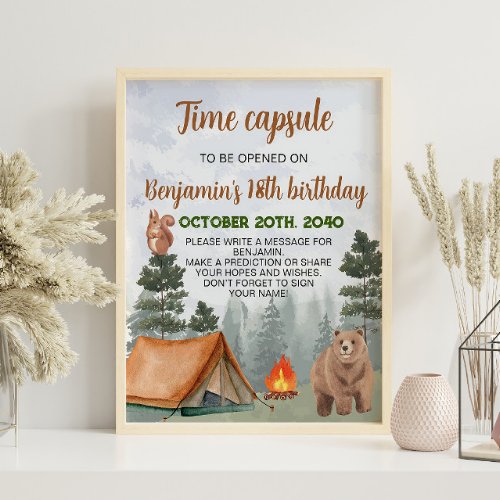 Camping Woodland Time Capsule Poster
