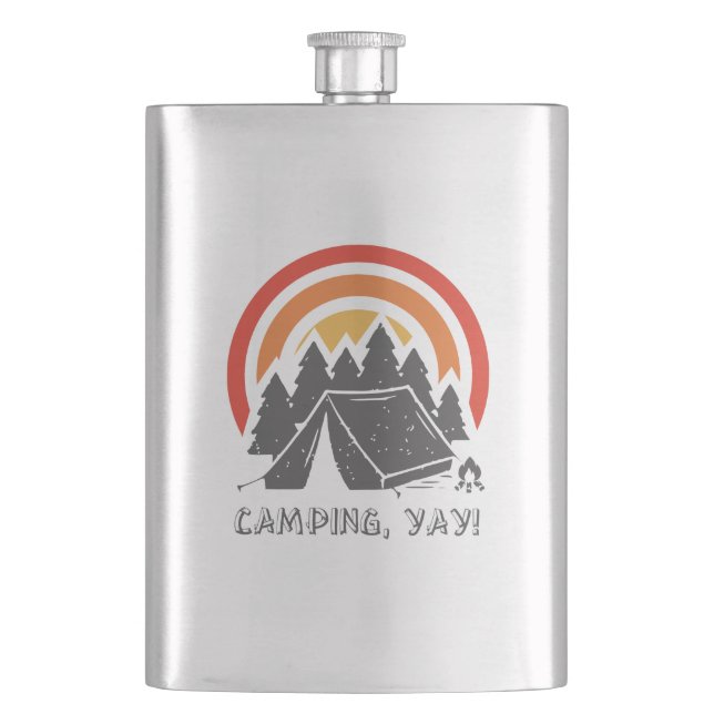 Camping, Yay! Flask (Front)