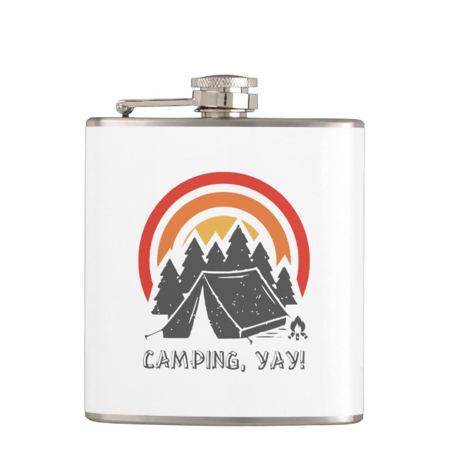 Camping, Yay! Flask (Front)