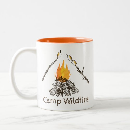 Campire with Toasting Marshmallows Custom Mug