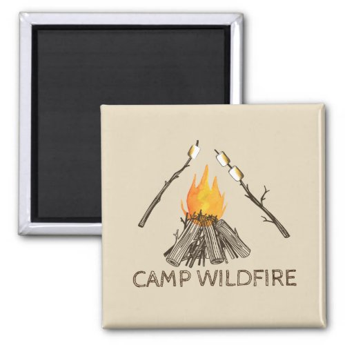 Campire with Toasting Marshmallows Souvenir Magnet