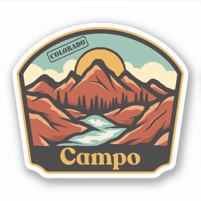 Campo, Colorado Sticker (Front)