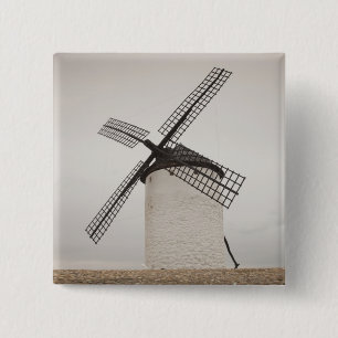 Campo de Criptana, antique La Mancha windmills Pinback Button