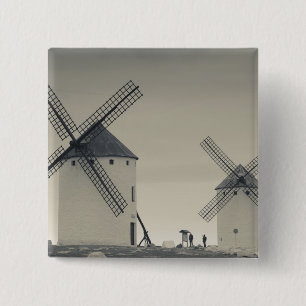 Campo de Criptana, antique La Mancha windmills Pinback Button