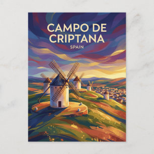 Campo de Criptana Windmills Spain Postcard