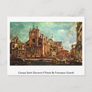 Campo Santi Giovanni E Paolo By Francesco Guardi Postcard