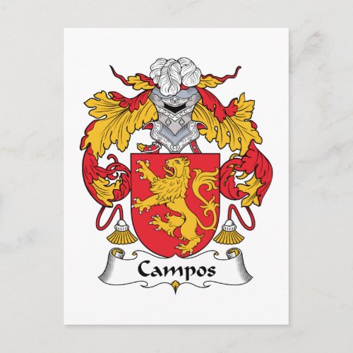 Campos Family Crest Postcard