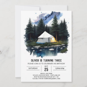 Campout Adventure Birthday Invitation