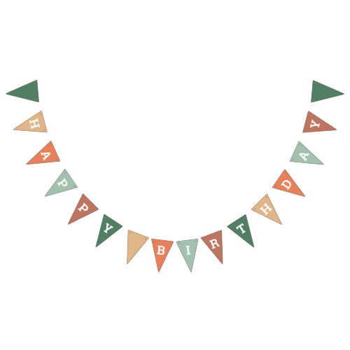Campout Happy Birthday Party Bunting Flags