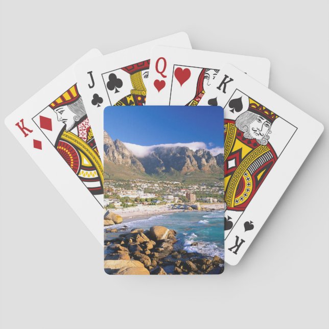 Camps Bay Beach And The Twelve Apostles Range Poker Cards (Back)