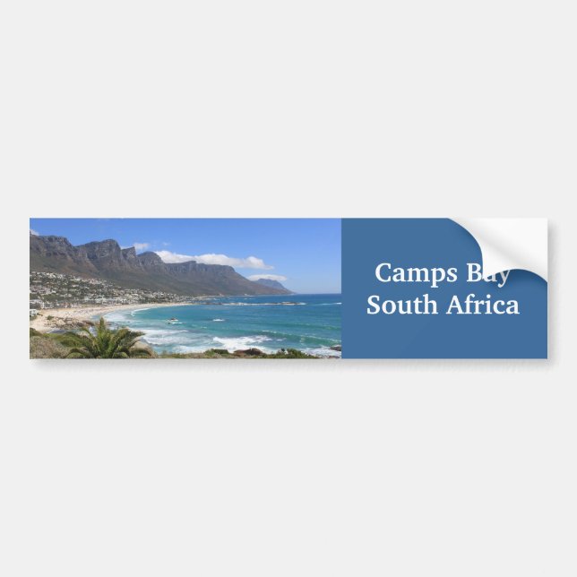 Camps Bay Beach, South Africa Bumper Sticker (Front)
