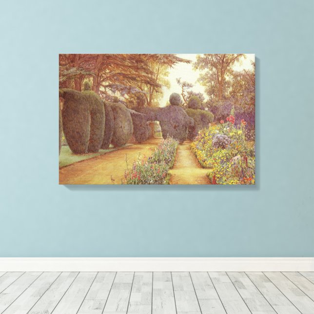 Campsea Ashe, Suffolk by Ernest Arthur Rowe Canvas Print (Insitu(Wood Floor))