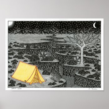 Campsite Canyon Poster by elihelman at Zazzle