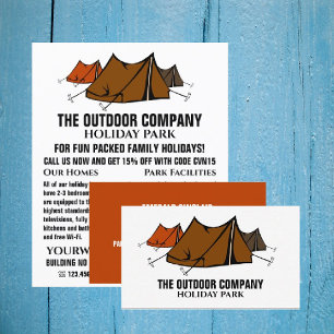 Campsite, Holiday Park Advertising Flyer