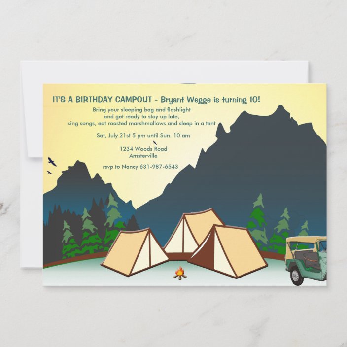 Campsite Invitation | Zazzle.com