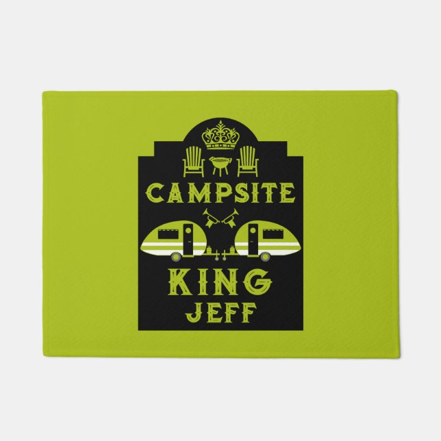 Campsite King Gifts For Campers Doormat (Front)