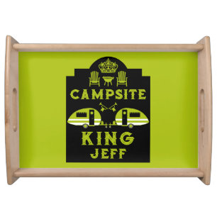 Campsite King Gifts For Campers Serving Tray