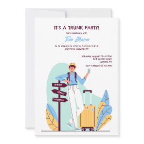 Campus Arrival Trunk Party Invitation