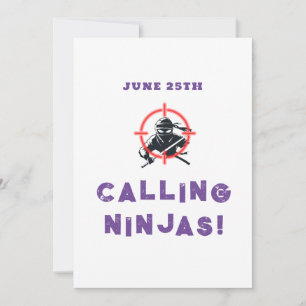 Campus Ninja fraternity Parties Invitation card