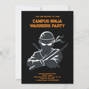 Campus Ninja Fun cipher  fraternit Invitation card