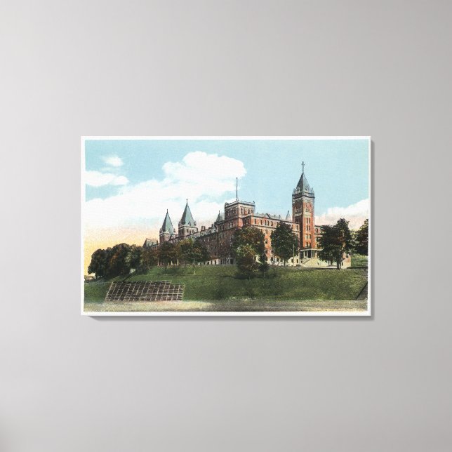 Campus View of Holy Cross College Canvas Print (Front)