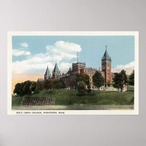 Campus View of Holy Cross College Poster
