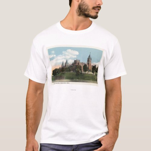Campus View of Holy Cross College T_Shirt