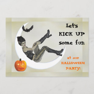 Campy Frankenstein Mama Halloween Party Invitation