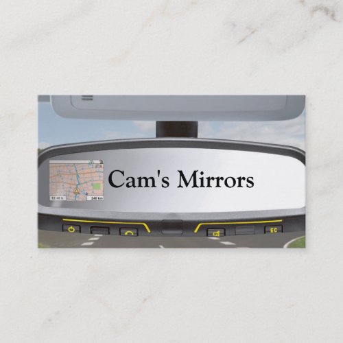 Cam's Mirrors Business card