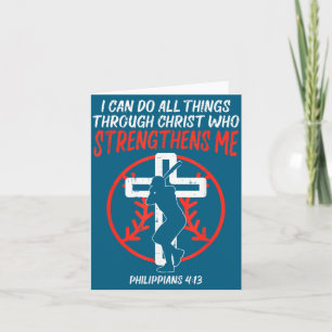 Can All Things Baseball Religious Bible Verse Card